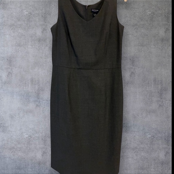 Ann Taylor Charcoal Midi Dress - Picture 1 of 3